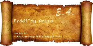 Erdődy Anita névjegykártya