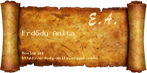 Erdődy Anita névjegykártya